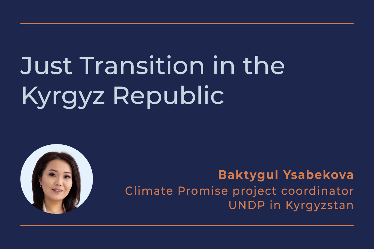 Just Transition in the Kyrgyz Republic. Interview with Baktygul Ysabekova, Climate Promise project coordinator UNDP in Kyrgyzstan