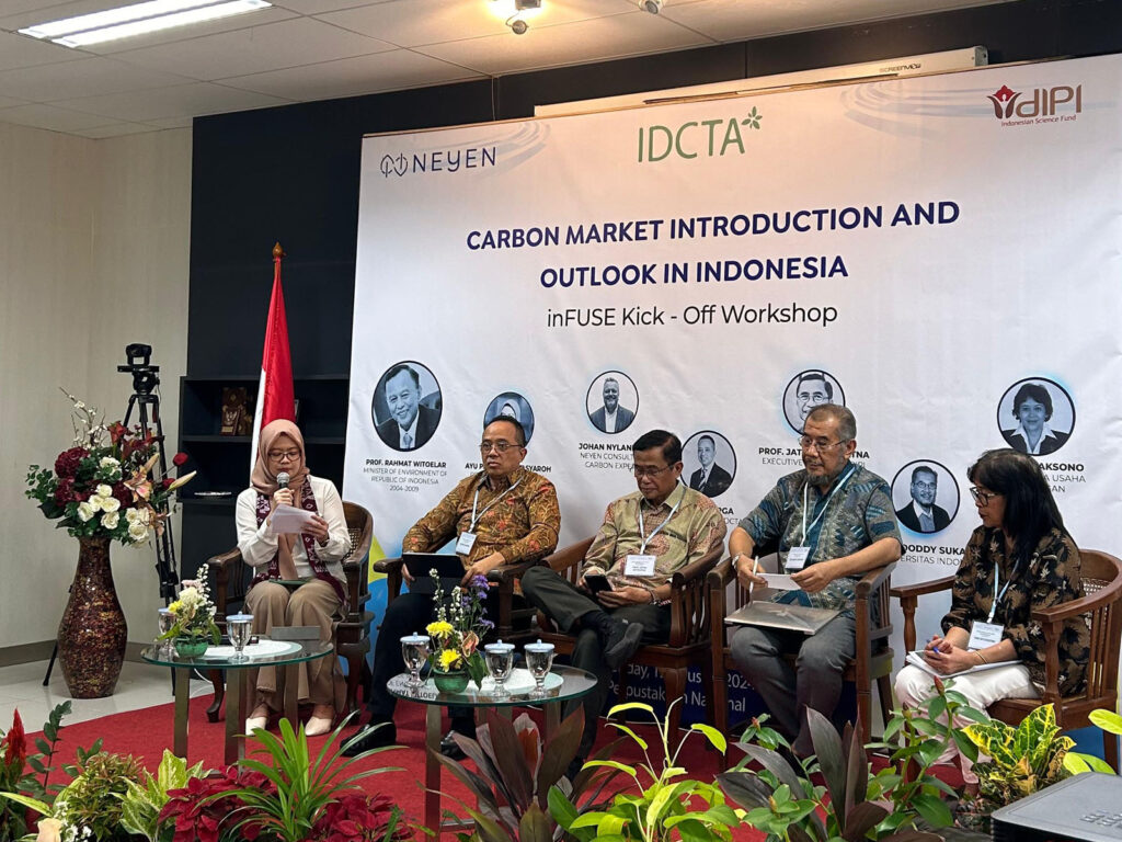 Panel discussion at the Indonesia Carbon Trade Association (IDCTA) presenting at the inFUSE Accelerator Carbon Market kick-off