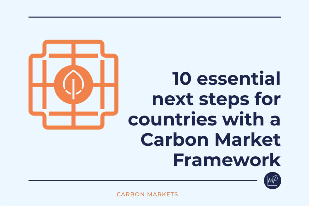 Banner for 10 essential next steps for countries with a Carbon Market Framework