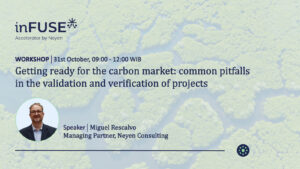 inFUSE Accelerator workshop banner: Getting Ready for the Carbon Market – Common Pitfalls in the Validation and Verification of Projects